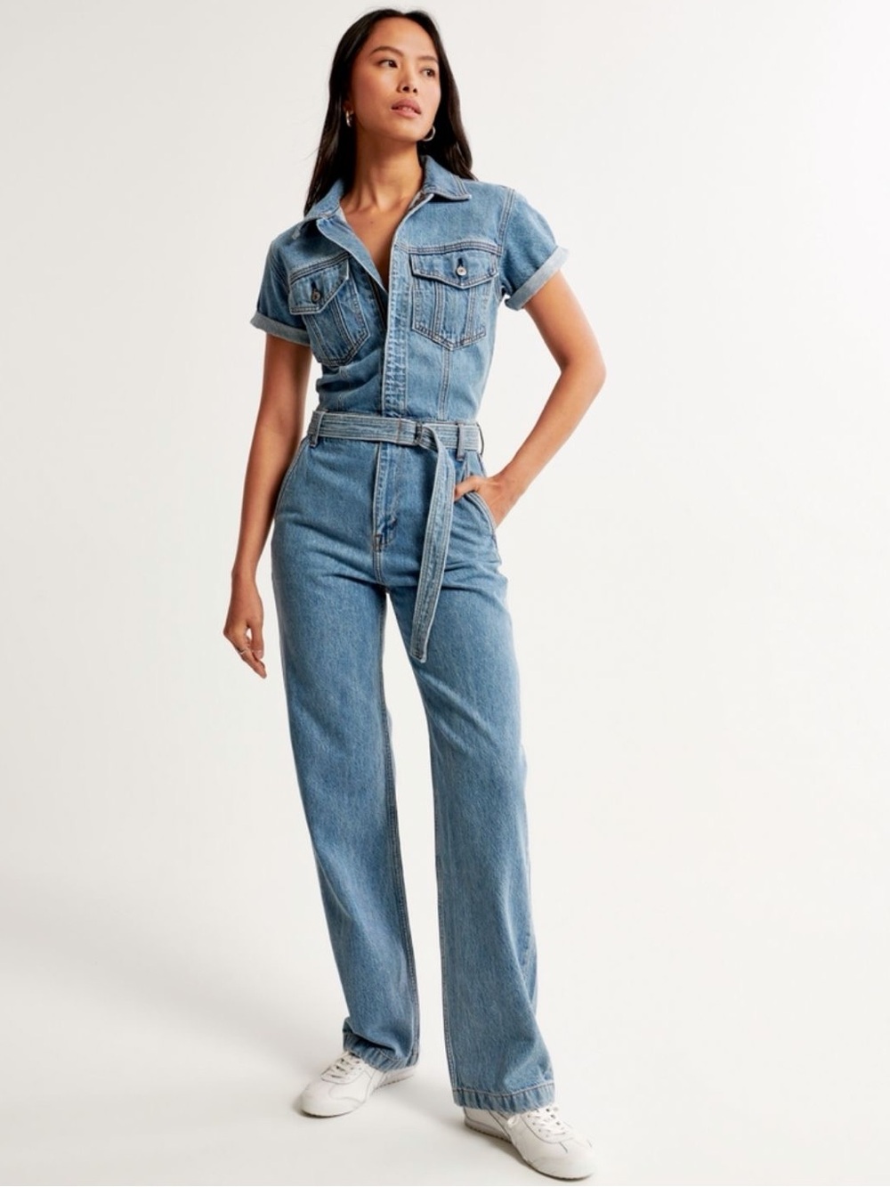 90s Relaxed Denim Jumpsuit